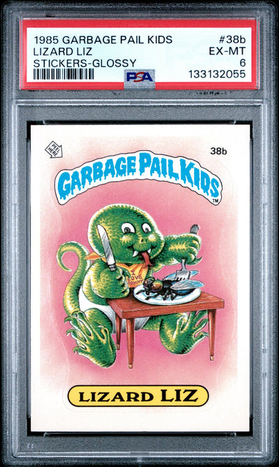 1985 Garbage Pail Kids Stickers Glossy Lizard #38b PSA 6