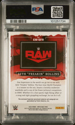 2023 Panini Impeccable WWE Elegance Memorabilia Autograph Elegance Mem Auto-Silver Seth Rollins #EMSFR /49 PSA 10