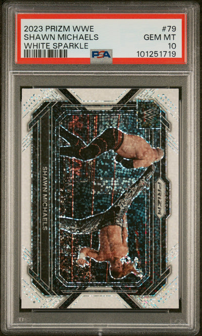 2023 Panini Prizm WWE White Sparkle Shawn Michaels #79 PSA 10