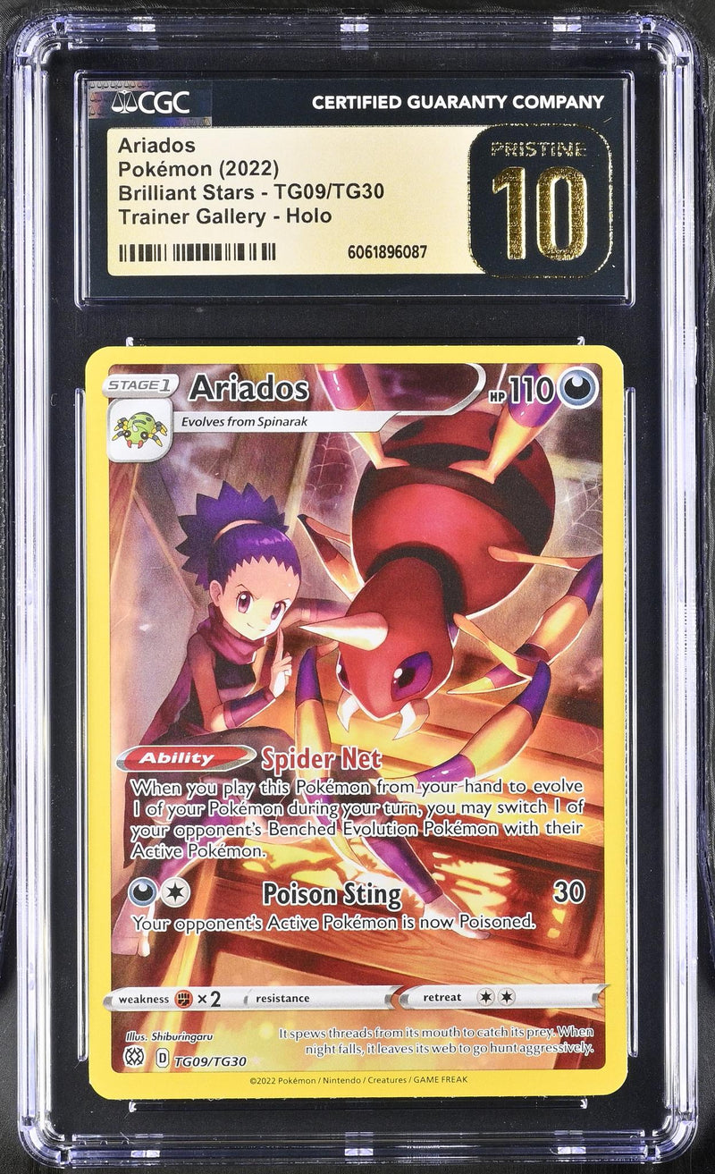 2022 Brilliant Stars #TG09/TG30 Ariados Trainer Gallery CGC 10