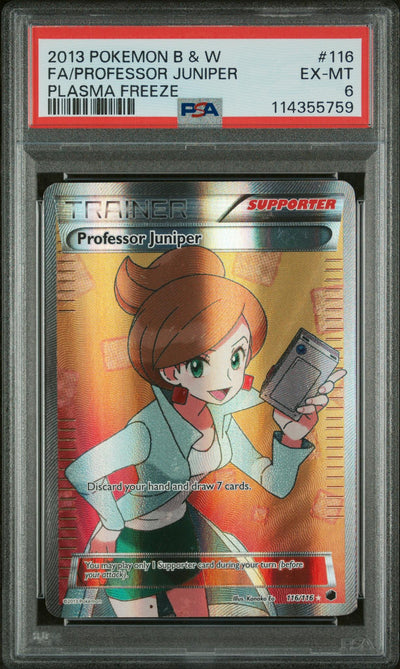 2013 Pokemon Black and White Plasma Freeze Professor Juniper #116 PSA 6