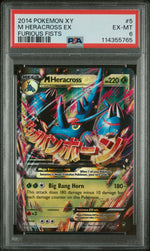 2014 Pokemon XY Furious Fists M Heracross Ex #5 PSA 6