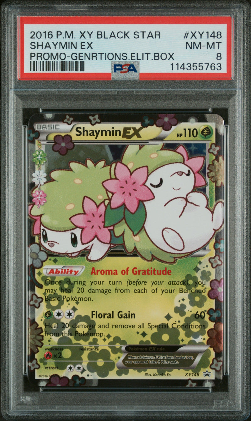 2016 Pokemon XY Black Star Promo Generations Elite Trainer Box Shaymin Ex #XY148 PSA 8