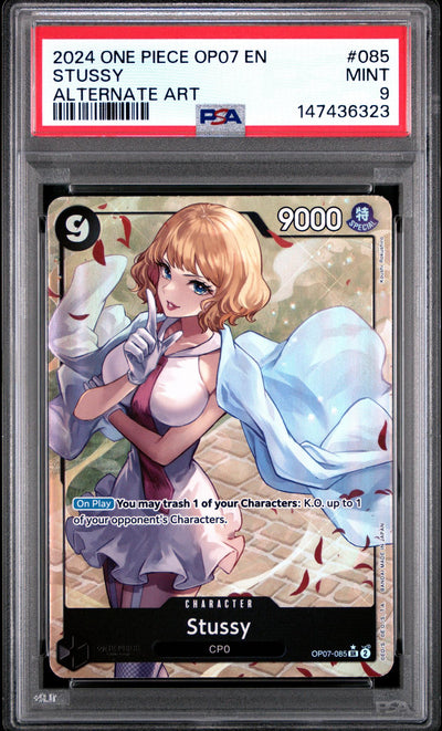 2024 One Piece 500 Years In the Future Op07-Alternate Art Stussy #85 PSA 9