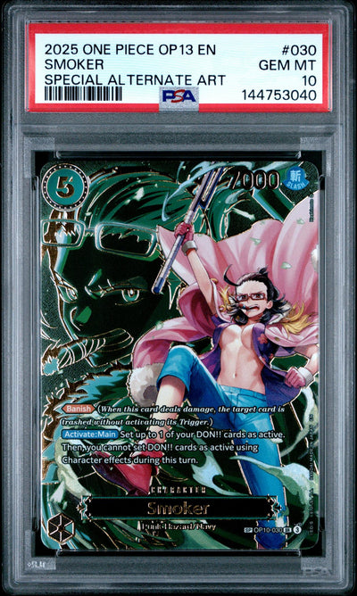 2025 One Piece Carrying On His Will Special Alternate Art Smoker #OP10030 PSA 10