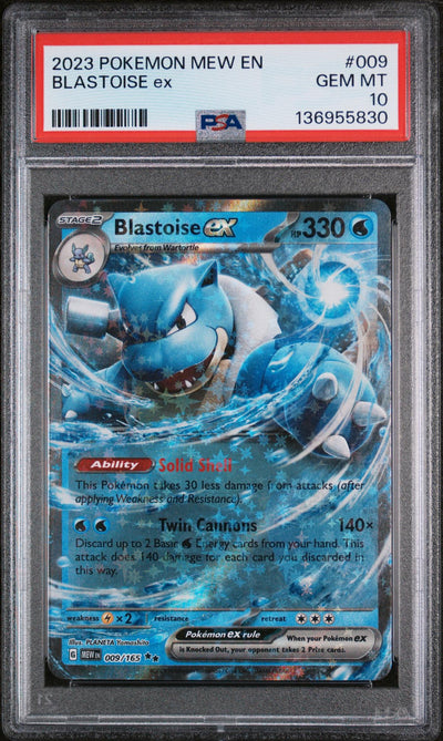 2023 Pokemon Scarlet and Violet 151 Blastoise Ex #9 PSA 10
