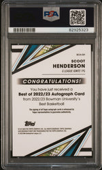 2022 Bowman's Best University Best of '22 Autograph Scoot Henderson #BOASH PSA 10