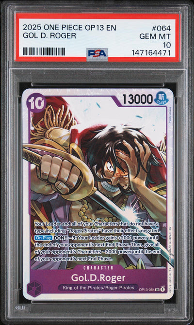 2025 One Piece Op13-Carrying On His Will Gol.D.Roger #064 PSA 10 147164471