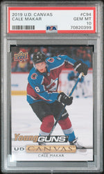2019 Upper Deck Canvas Cale Makar #C94 PSA 10
