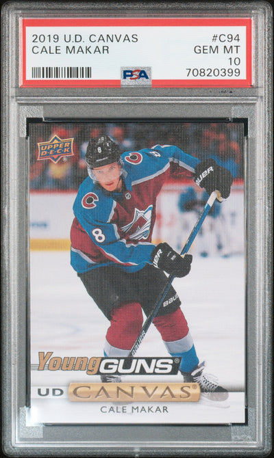 2019 Upper Deck Canvas Cale Makar #C94 PSA 10