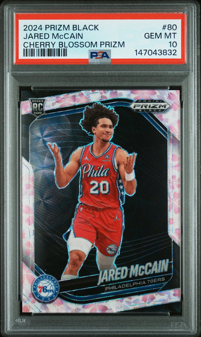2024 Panini Prizm Black Cherry Blossom Jared Mccain #80 /20 PSA 10