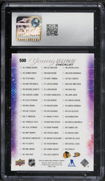 2023 Upper Deck #500 Connor Bedard/Leo Carlsson Young Guns Checklist CGC 9