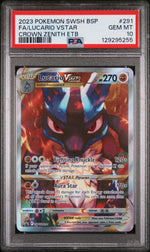 2023 Pokemon Sword and Shield Black Star Promo Crown Zenith Elite Trainer Box Lucario Vstar #SWSH291 PSA 10
