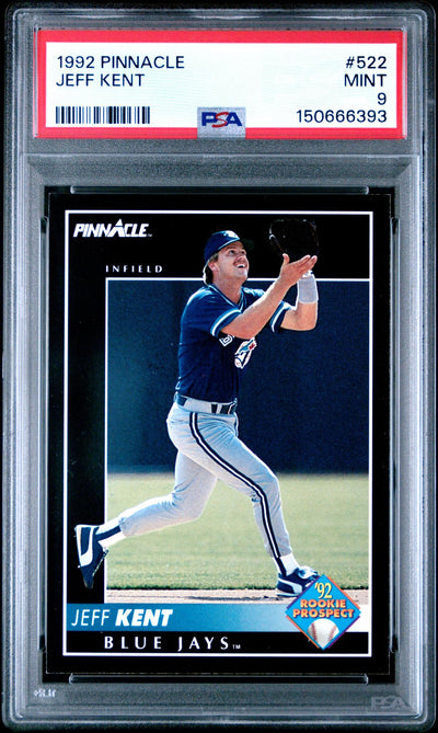 1992 Panini Pinnacle Jeff Kent #522 PSA 9