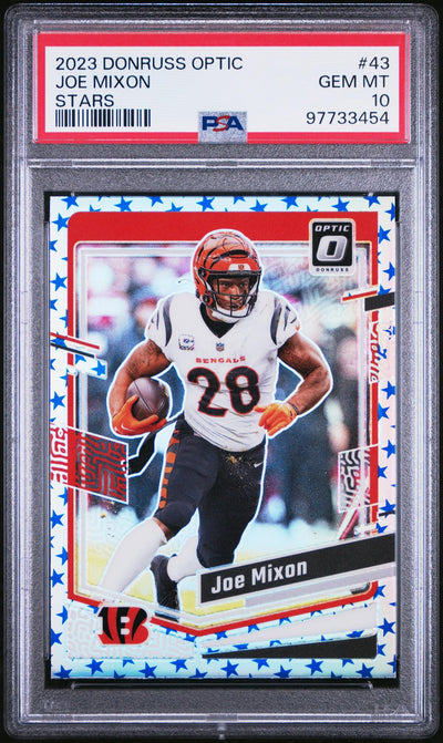 2023 Donruss Optic Stars Joe Mixon #43 PSA 10