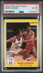 1986 Star Court Kings Mark Aguirre #1 /1 PSA 6