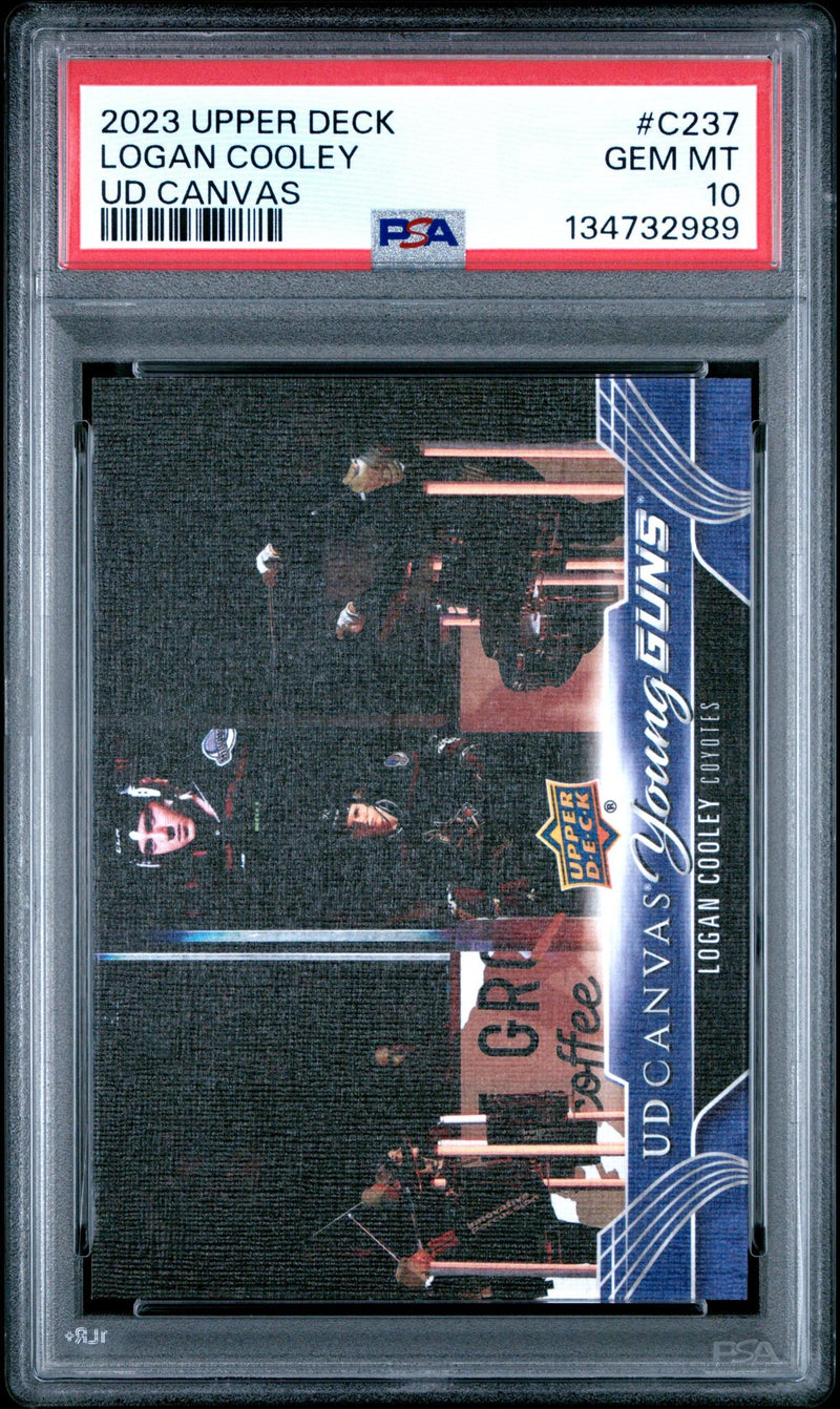2023 Upper Deck UD Canvas Logan Cooley #C237 PSA 10