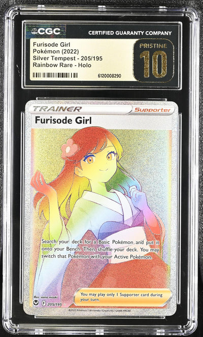 2022 Pokemon #205/195 Furisode Girl Silver Tempest CGC 10