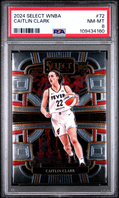 2024 Panini Select WNBA Concourse Caitlin Clark #72 PSA 8