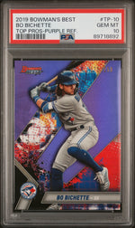 2019 Bowman's Best Top Prospects Purple Refractor Bo Bichette #TP10 /250 PSA 10