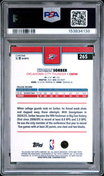 2025 Topps Chrome Yellow Refractor Thomas Sorber #265 /275 PSA 9