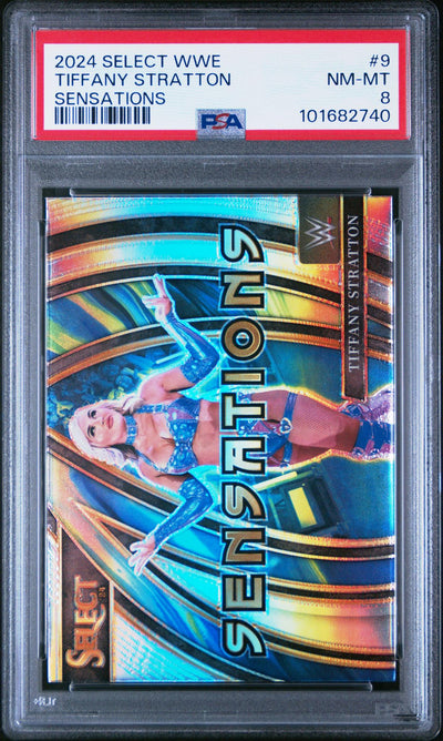 2024 Panini Select WWE Sensations Tiffany Stratton #9 PSA 8
