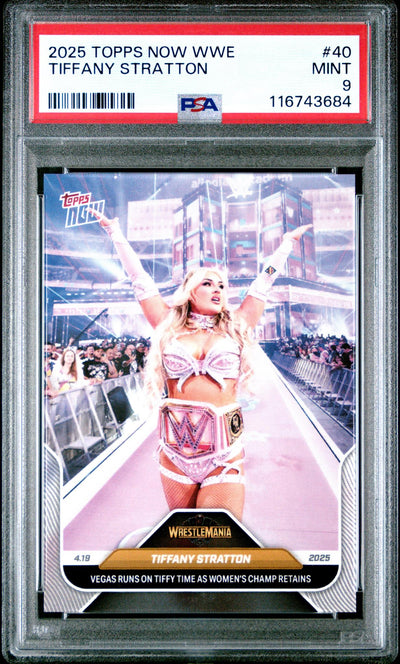 2025 Topps Now WWE Tiffany Stratton #40 PSA 9