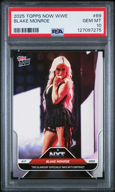 2025 Topps Now WWE Blake Monroe #69 PSA 10