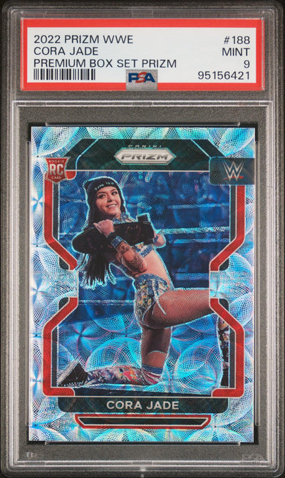 2022 Panini Prizm WWE Premium Box Set Prizm Cora Jade #188 /199 PSA 9