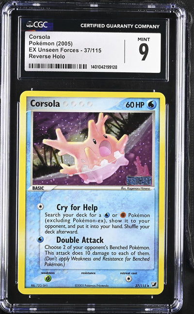 2005 Pokemon #37/115 Corsola EX Unseen Forces CGC 9