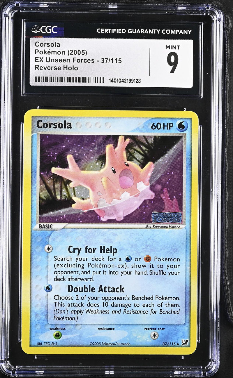 2005 Pokemon #37/115 Corsola EX Unseen Forces CGC 9