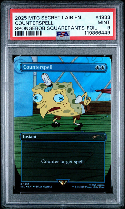 2025 Magic the Gathering Secret Lair Drop Foil Counterspell #1933 /119866449 PSA 9