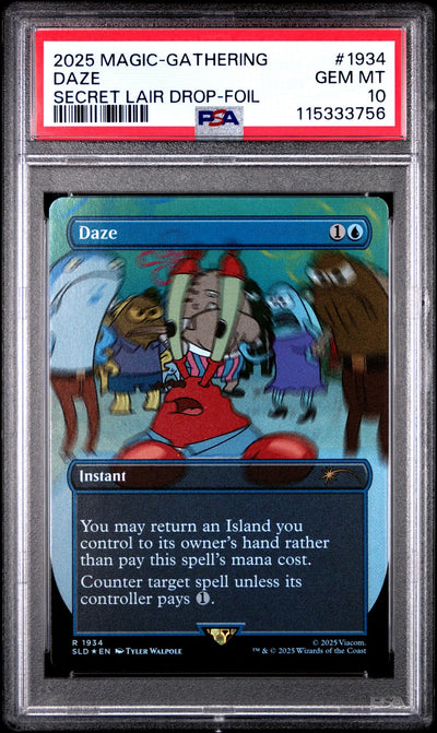 2025 Magic the Gathering Secret Lair Drop Foil Daze #1934 PSA 10