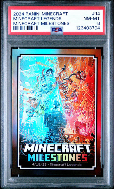 2024 Panini Minecraft Minecraft Milestones Minecraft Legends #14 PSA 8