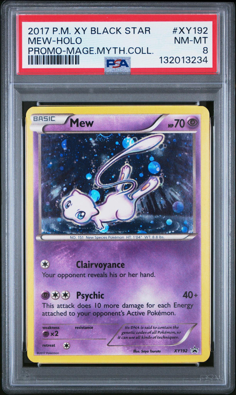 2017 Pokemon XY Black Star Promo Magearna Mythical Collection Holo Mew #XY192 PSA 8