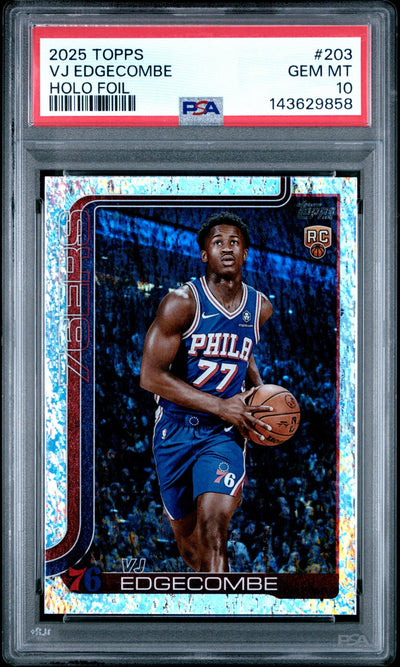 2025 Topps Series 1 Holo Foil Vj Edgecombe #203 PSA 10