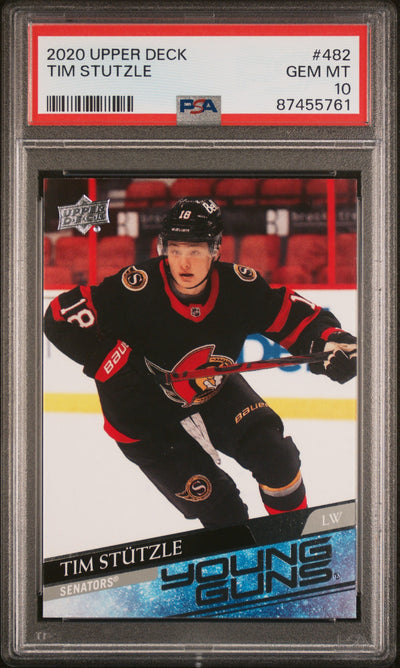 2020 Upper Deck Young Guns Tim Stutzle #482 PSA 10