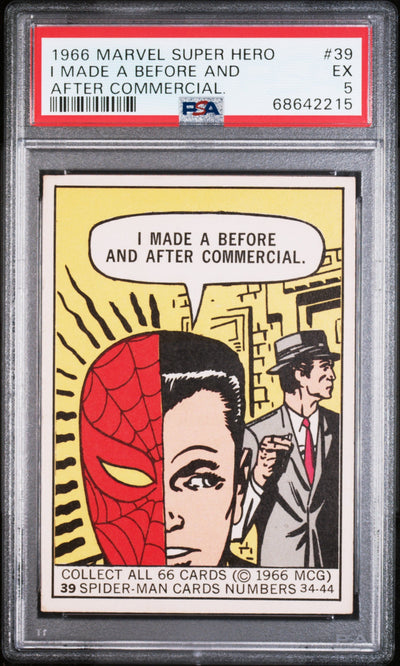 1966 Marvel Super Heroes I Made A Before and After Commercial. #39 PSA 5