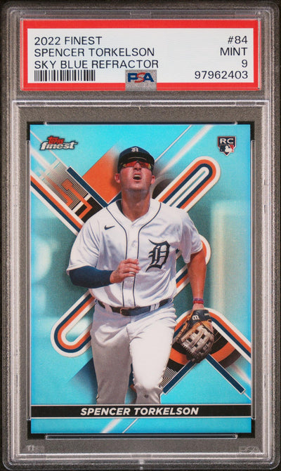 2022 Finest Sky Blue Refractor Spencer Torkelson #84 /300 PSA 9