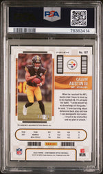 2022 Panini Contenders Optic Purple Pulsar Calvin Austin III #107 /21 PSA 9