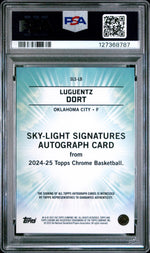 2024 Topps Chrome Sky-Light Signatures Gold Refractor Luguentz Dort #SLSLD /50 PSA 10
