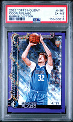 2025 Topps Holiday Purple Glitter Cooper Flagg #H161 /99 PSA 6