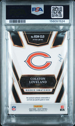 2025 Panini Select Rookie Swatches Rk Swatches-Black Prizm 1/1 Colston Loveland #RSW-CLD PSA 9