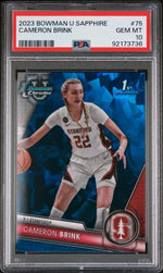 2023 Bowman University Chrome Sapphire Cameron Brink #75 PSA 10