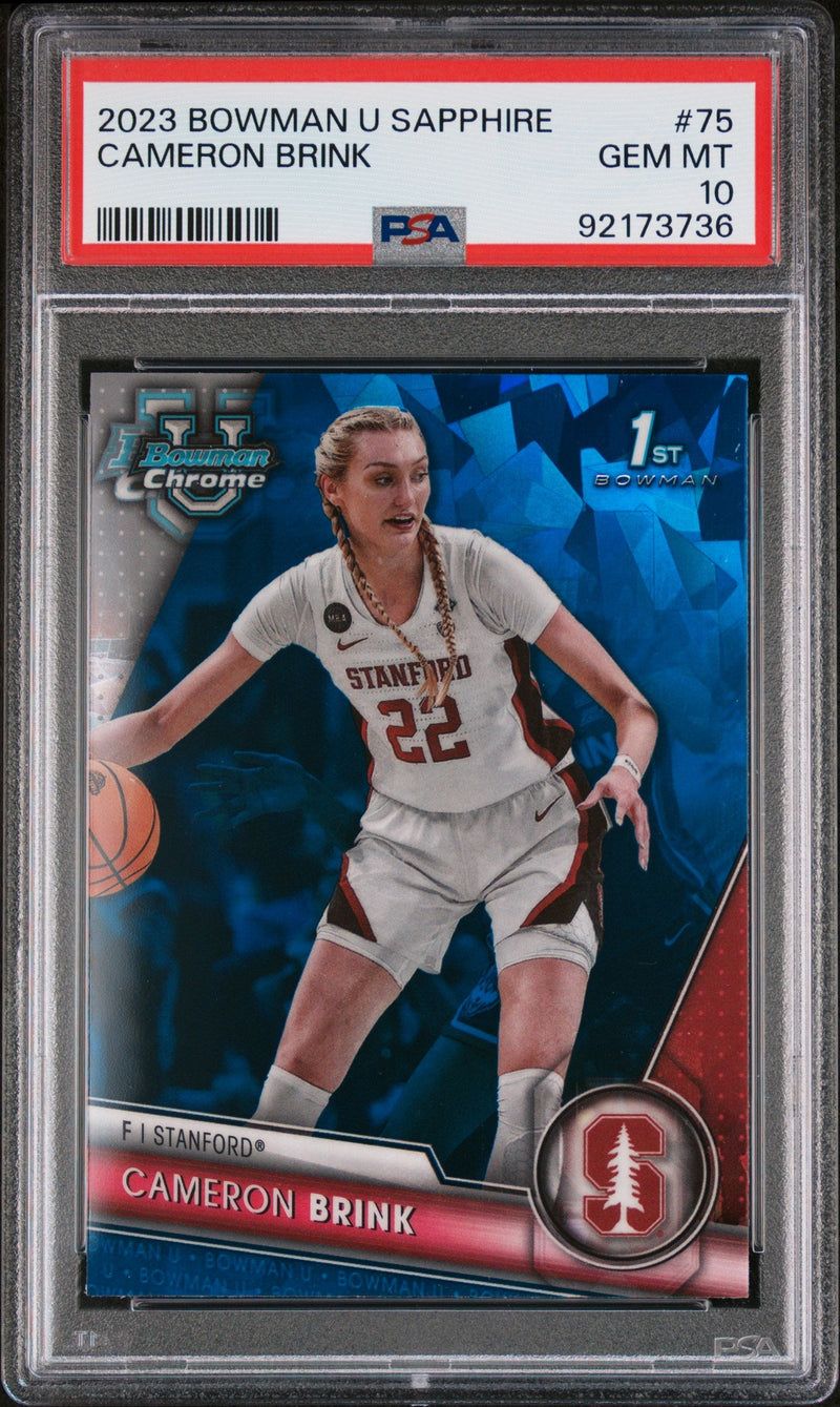 2023 Bowman University Chrome Sapphire Cameron Brink #75 PSA 10