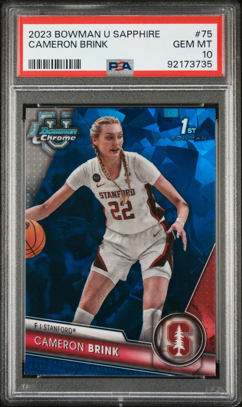 2023 Bowman University Chrome Sapphire Cameron Brink #75 PSA 10