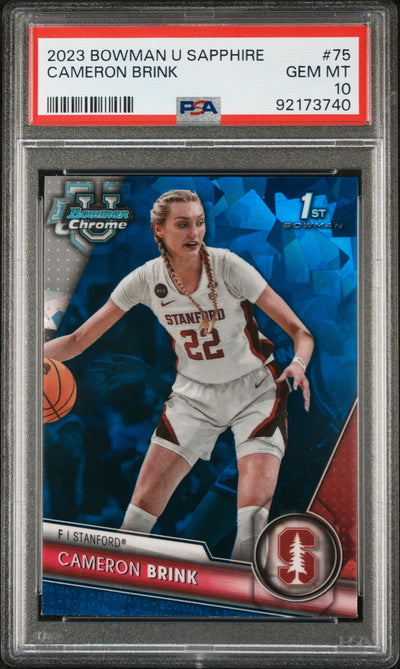 2023 Bowman University Chrome Sapphire Cameron Brink #75 PSA 10