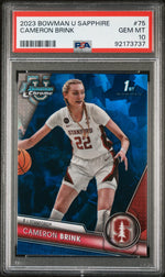 2023 Bowman University Chrome Sapphire Cameron Brink #75 PSA 10