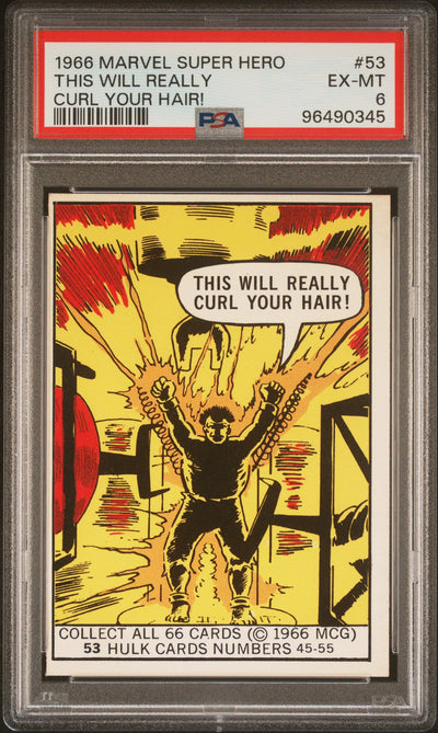 1966 Marvel Super Heroes This Will Really Curl Your Hair! #53 PSA 6