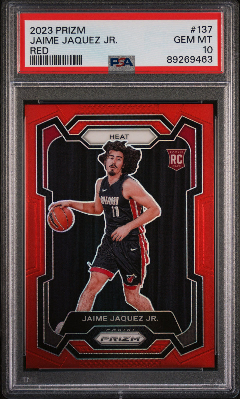 2023 Panini Prizm Red Prizm Jaime Jaquez Jr. #137 /299 PSA 10